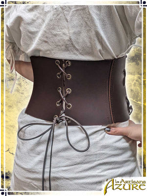 Long Corset Belt Corsets & Large Belts Les Artisans d'Azure Medium Brown