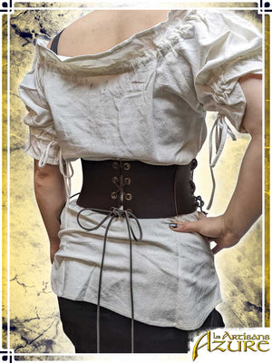 Short Corset Belt Corsets & Large Belts Les Artisans d'Azure Small Brown