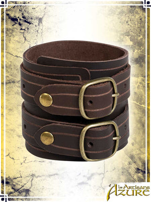 Bracelet with 2 straps Jewelry Les Artisans d'Azure Brown