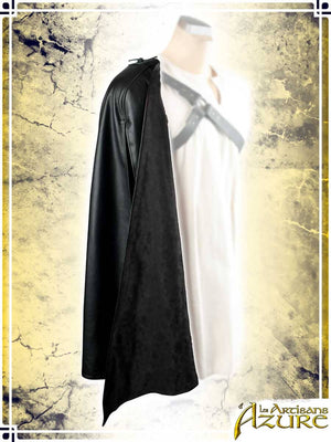 Assassin's Leather Half-Cape Capes Les Artisans d'Azure Black