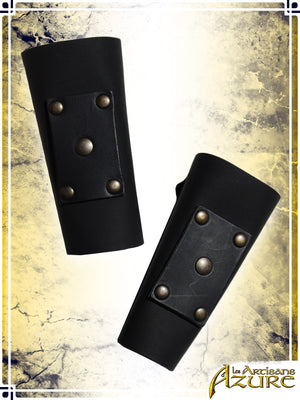 Children Bracers - Rectangle Kid Armors Les Artisans d'Azure Black