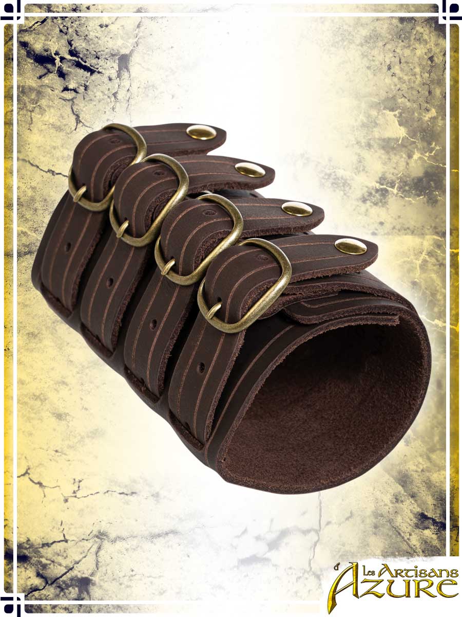 Bracelet with 4 straps Jewelry Les Artisans d'Azure Brown