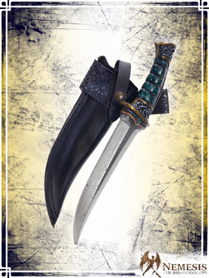 Athena Scabbard - Kandjar Dagger Deluxe Scabbards Ateliers Nemesis - Athena Black leather