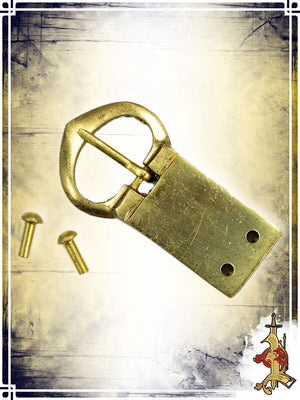Brass Buckle 3/4in with Rivets – LB Buckles & Belt Tips Lord of Battles
