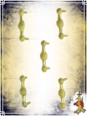 Brass Bar Belt Studs (set of 5) Reenactment Hardware Lord of Battles