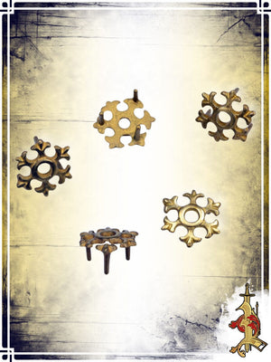 Brass Conchos – Rosette (set of 5) Reenactment Hardware Lord of Battles