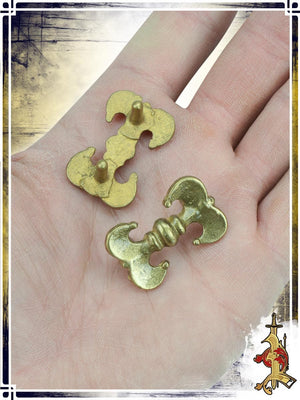 Brass High Medieval Studs - LB (Set of 5) Reenactment Hardware Lord of Battles