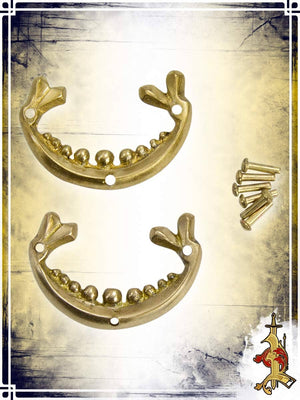 Large Brass Half Moon Concho (set of 2) Reenactment Hardware Lord of Battles
