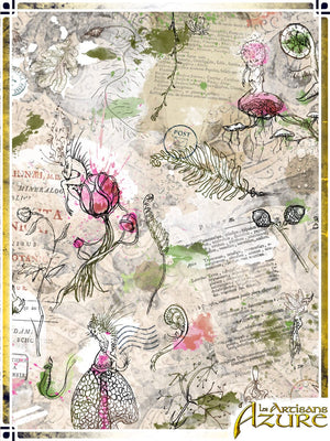 Long Corset Belt Manuscript – Botanist's Herbarium Corsets & Large Belts Les Artisans d'Azure