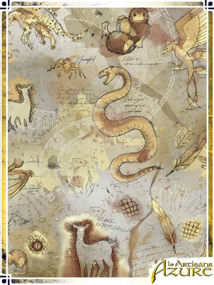 Long Corset Belt Manuscript – Fantastic Bestiary Corsets & Large Belts Les Artisans d'Azure