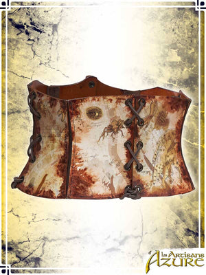 Long Corset Belt Manuscript – Fantastic Bestiary Corsets & Large Belts Les Artisans d'Azure