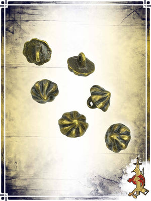 Antiqued Brass Button (Set of 6) Buttons & Fasteners Lord of Battles