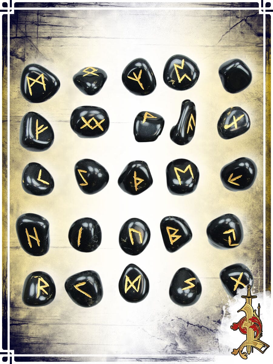 25 Etched Viking Runestones with Bag Games & Other Accessories Lord of Battles
