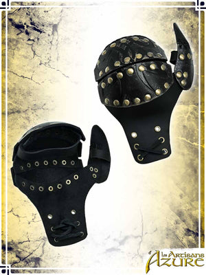 Viking Mitons - Ashen Leather Bracers Les Artisans d'Azure