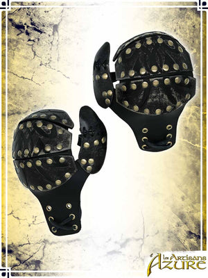 Viking Mitons - Ashen Leather Bracers Les Artisans d'Azure