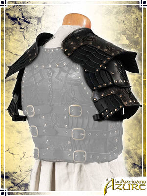 Viking Pauldrons - Ashen Leather Pauldrons Les Artisans d'Azure