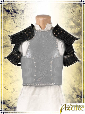 Viking Pauldrons - Ashen Leather Pauldrons Les Artisans d'Azure