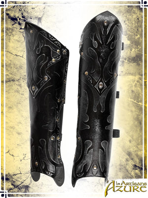 Assassin Greaves Leather Greaves Les Artisans d'Azure
