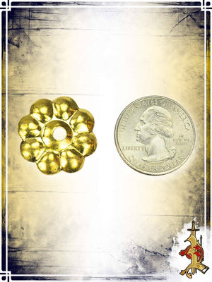 Large Brass Rosette Washers - (Set of 10) Reenactment Hardware Lord of Battles