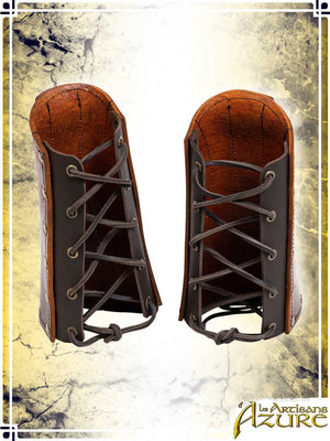 Shieldmaiden Bracers - Epic/Amber Leather Bracers Les Artisans d'Azure