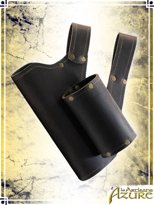 Double Scabbard Scabbards Les Artisans d'Azure Right Hand Brown