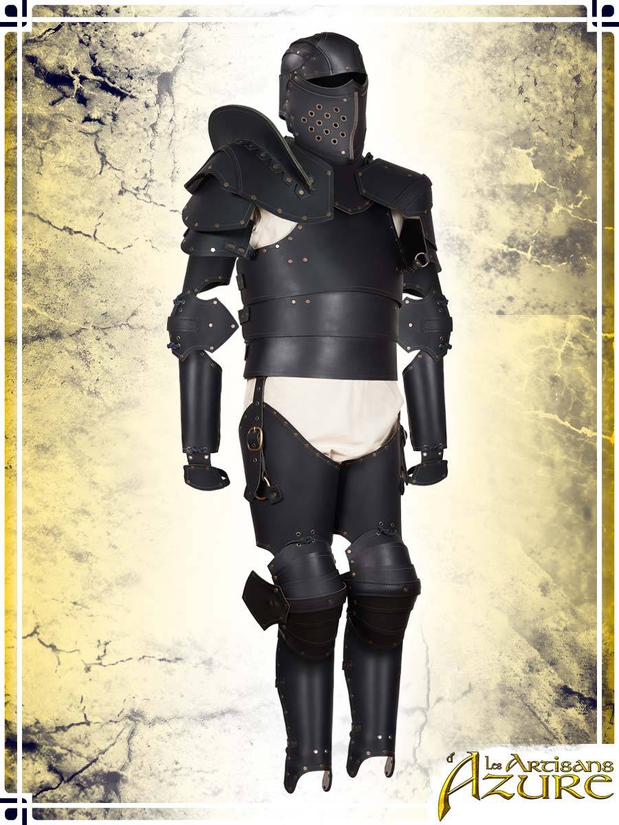 Casque D'armure Fermée De Chevalier Médiéval - Noir - Décoration