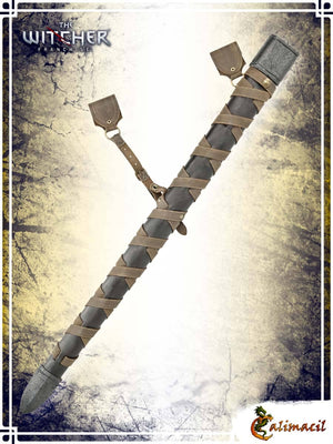Geralt's Silver Sword Scabbard - Brown - The Witcher Deluxe Scabbards Calimacil