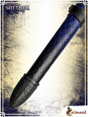 Geralt's Silver Sword Scabbard - Black/Blue - The Witcher Deluxe Scabbards Calimacil