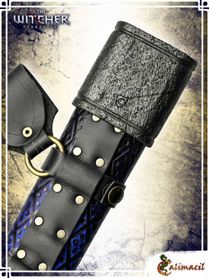 Geralt's Silver Sword Scabbard - Black/Blue - The Witcher Deluxe Scabbards Calimacil