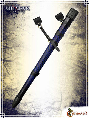 Geralt's Silver Sword Scabbard - Black/Blue - The Witcher Deluxe Scabbards Calimacil