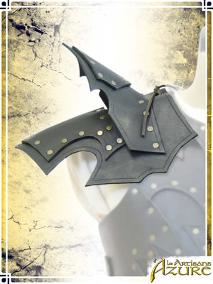 Dark Pauldrons Leather Pauldrons Les Artisans d'Azure