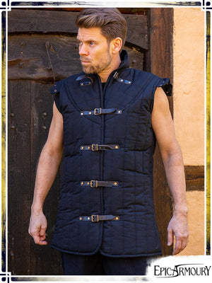 Sleeveless Warrior Gambeson Gambesons Epic Armoury Large Black