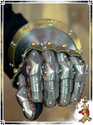 Baron's Hourglass Gauntlets - Shinny Plate Bracers Lord of Battles