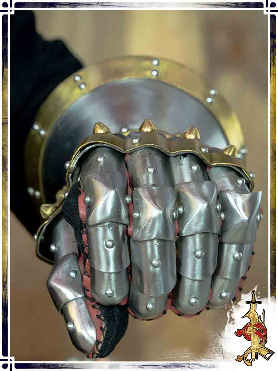Baron's Hourglass Gauntlets - Shinny Plate Bracers Lord of Battles