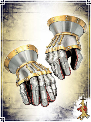 Baron's Hourglass Gauntlets - Shinny Plate Bracers Lord of Battles