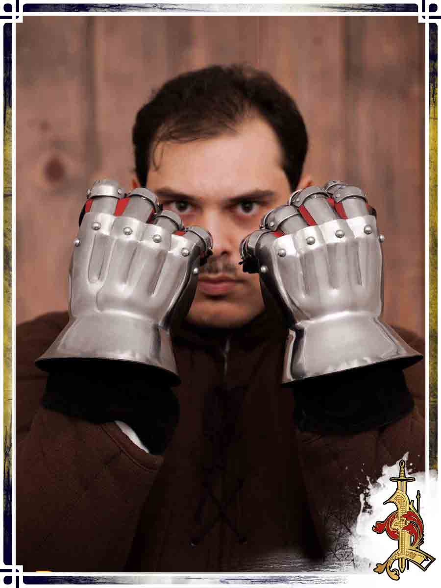 Hourglass Gauntlets 16ga Plate Bracers Lord of Battles