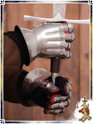 Hourglass Gauntlets 16ga Plate Bracers Lord of Battles
