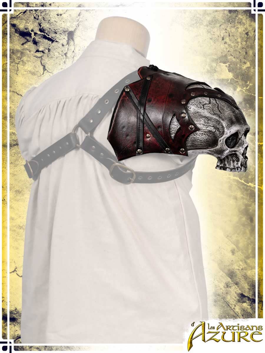 Bloodwalker Skull Pauldron Leather Pauldrons Les Artisans d'Azure