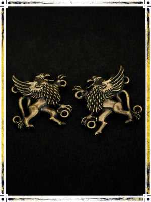 Griffin Link for Knight's Chain Jewelry Copper Raven