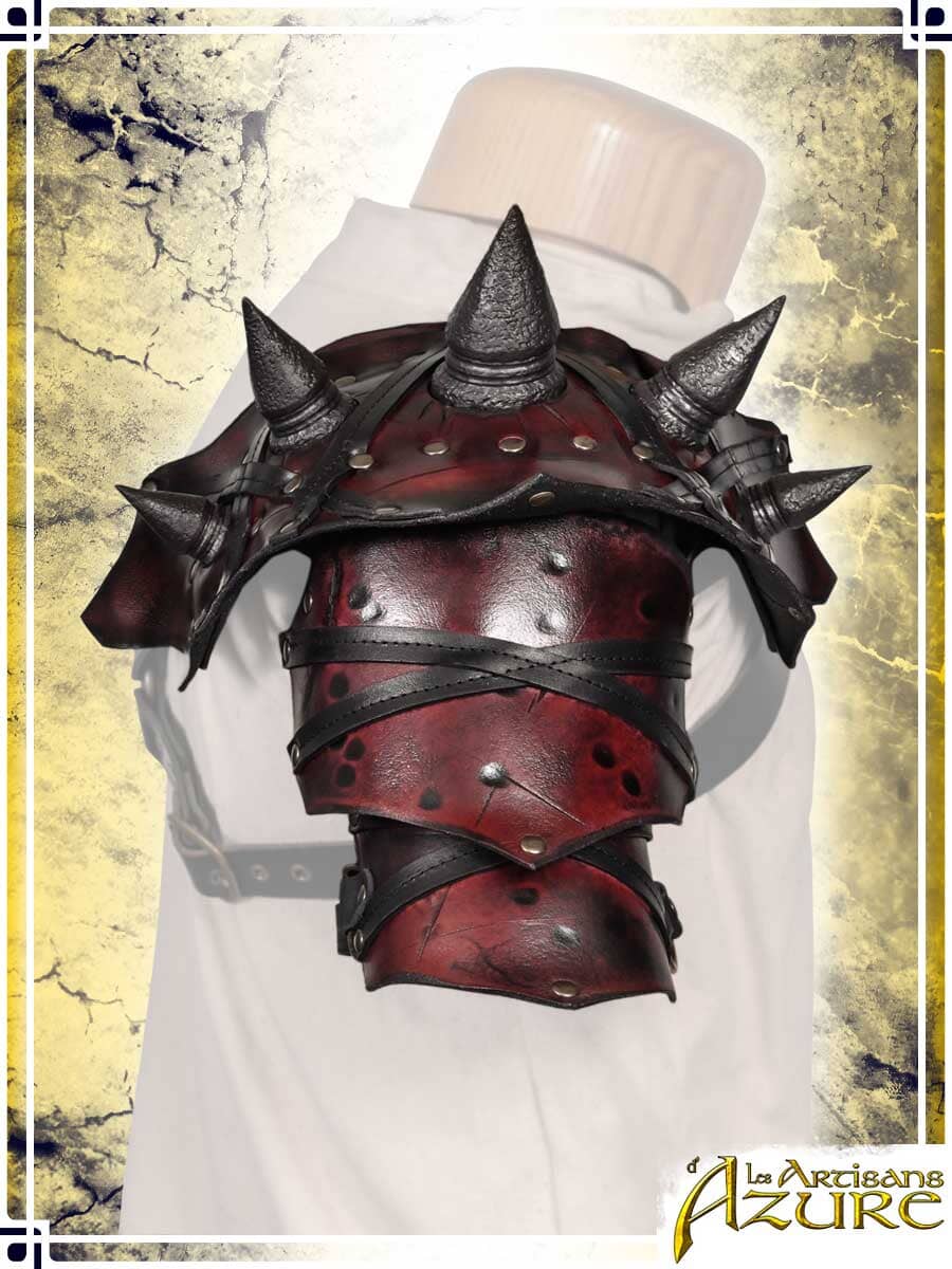 Bloodwalker Spikes Pauldron Leather Pauldrons Les Artisans d'Azure