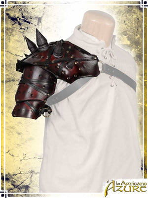 Bloodwalker Spikes Pauldron Leather Pauldrons Les Artisans d'Azure