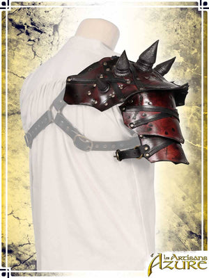 Bloodwalker Spikes Pauldron Leather Pauldrons Les Artisans d'Azure