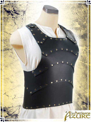 Baudouin Breastplate Leather Armors Les Artisans d'Azure Medium Black
