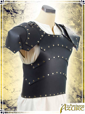 Baudouin Breastplate with Pauldrons Leather Armors Les Artisans d'Azure