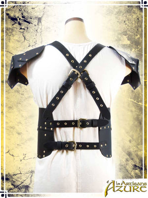 Baudouin Breastplate with Pauldrons Leather Armors Les Artisans d'Azure