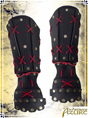 Samurai Bracers Leather Bracers Les Artisans d'Azure