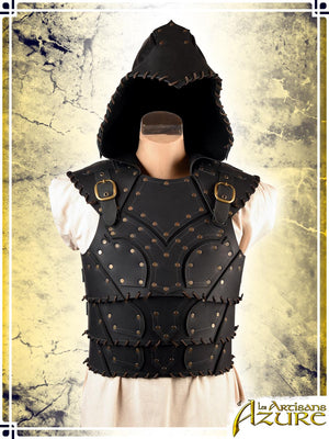 Articulated Scoundrel Armor with Hood Leather Armors Les Artisans d'Azure Medium Black