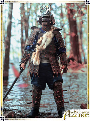 Samurai Pauldrons Leather Pauldrons Les Artisans d'Azure