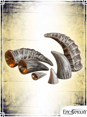 Mountable Demon Horns Supplies Epic Armoury Bone Full Set