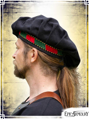 Minstrel Hat Coifs & Hats Epic Armoury Medium Black|Green|Red
